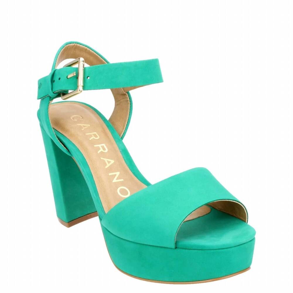 NEW CARRANO women's maria platform sandal in green